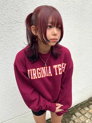 ミディアム カラー 尾崎隼大 レイヤー/ウルフのヘアスタイル