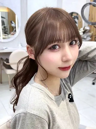 セミロング カラー 🇰🇷韓国風くびれ ヘア🇰🇷中村優大のヘアスタイル