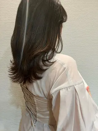 ミディアム かわい りほのヘアスタイル