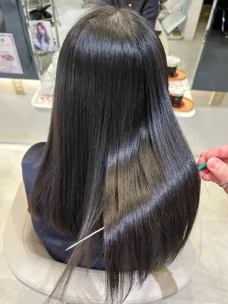 ロング 髪質改善・縮毛矯正 濱　泰賀のヘアスタイル