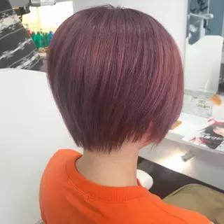 ショート カラー 岩谷/ブリーチ 🪽透明感カラーのヘアスタイル