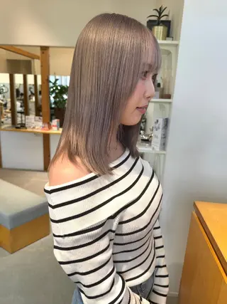 セミロング カラー 中西倖 トップスタイリストのヘアスタイル
