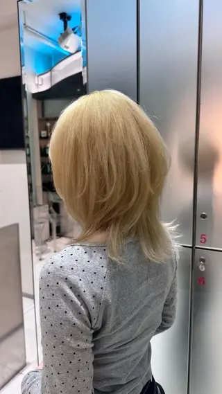 ミディアム カラー ジャンクロードビギン 下北沢店所属・ルナ/モデル募集🎀 /バレイヤージュのヘアスタイル