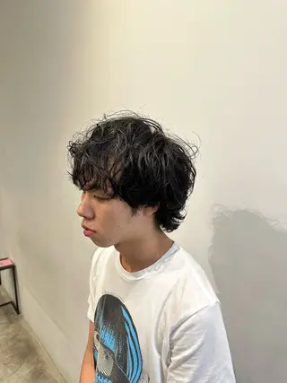 パーマ メンズ 川口開世 short cutのヘアスタイル