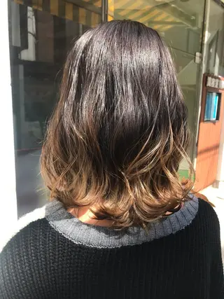 ミディアム カラー uru" すずきさゆりのヘアスタイル