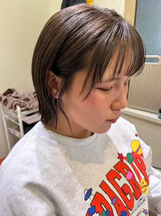 セミロング カラー 久木原 ゆりのヘアスタイル