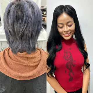 ロング カラー ヘアアレンジ レイヤー/エクステ alpha下妻のヘアスタイル