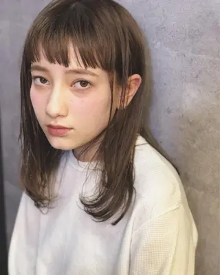 ミディアム カラー パーマ ヘアアレンジ メンズ キッズ ネイル "オトナ髪”/ LAKA TOCCAのヘアスタイル