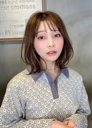 ミディアム [似合う小顔カット] 🪽MUNi恵比寿のヘアスタイル
