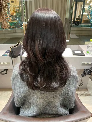 セミロング カラー ハッシュカット /momocaのヘアスタイル