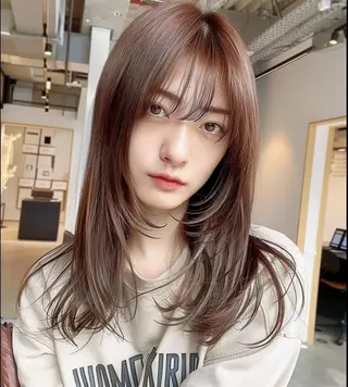 ミディアム レヴ　草加駅3分🌻 ✂️早朝深夜営業🌱のヘアスタイル