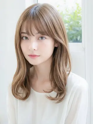ミディアム カラー 小松崎 友宏のヘアスタイル