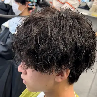ミディアム パーマ ヘアアレンジ メンズ fifth 石川 凪のヘアスタイル