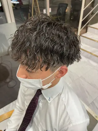 ショート パーマ メンズ 🌻メンズカット 落合諒🌻のヘアスタイル