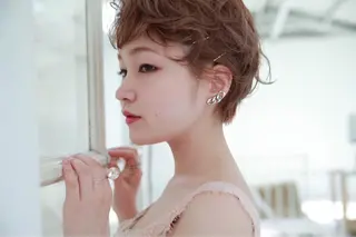 ショート カラー パーマ ヘアアレンジ メンズ キッズ ネイル マツエク・マツパ EnBlesS西宮 マンツーマン神道有基のヘアスタイル