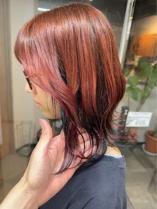 セミロング 髪質改善&ストレート ✂︎鈴木青樹のヘアスタイル
