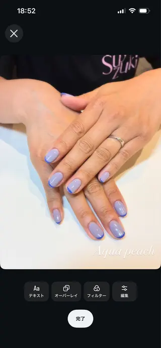 ネイル Aqua peachのネイルデザイン
