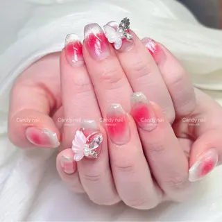 ネイル candy nail 韓国風ワンホンネイルのネイルデザイン