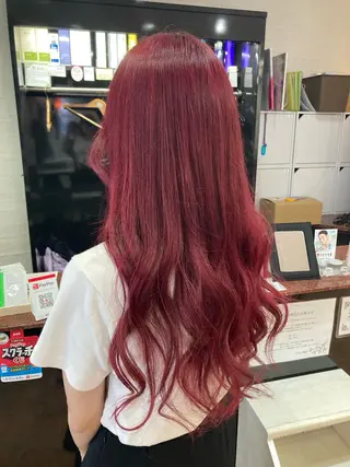 ロング カラー ヘアアレンジ 縮毛矯正/ /関内/あべももこのヘアスタイル