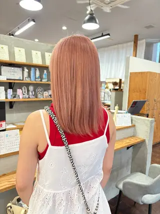 ミディアム カラー ルプラボウ/豊川 篠島 みなみのヘアスタイル