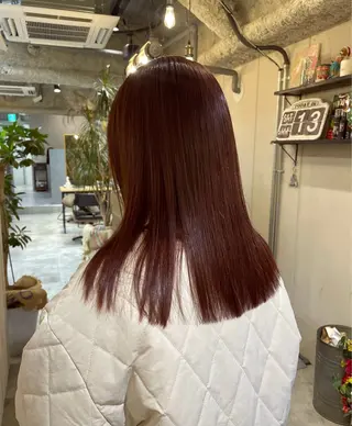 セミロング カラー 狩野 羅夢のヘアスタイル