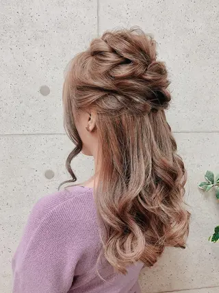ロング ヘアアレンジ 京都最安価エクステ muuka🦋のヘアスタイル