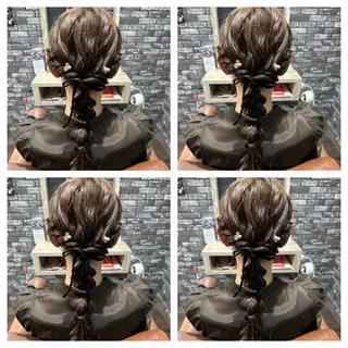 セミロング ヘアアレンジ 🎀推し活ヘアー🎀 Yuuna🐰💖のヘアスタイル