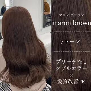 カラー 🤍ブリーチなし ブラウンhimi🤍のヘアスタイル