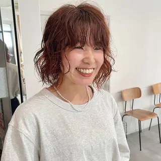 ショート パーマ 江藤貴基 レイヤー カット【駅徒歩⑥歩】のヘアスタイル