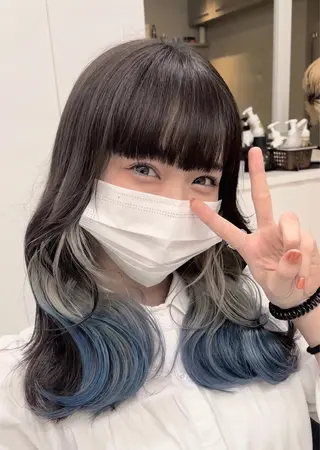 ロング カラー *モデル募集🤍横浜 透明感カラー🫧のヘアスタイル