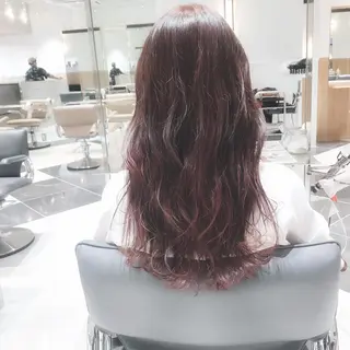 ロング カラー ボブ/ハイトーン 福生Radix 下田のヘアスタイル