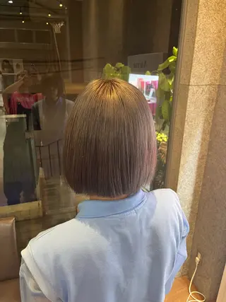 ショート カラー ヘアアレンジ ボブ×艶カラー 特化・リクト💥のヘアスタイル