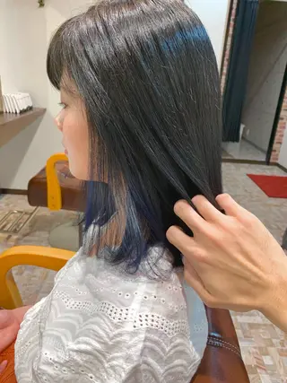 ミディアム カラー 神野 洸都のヘアスタイル