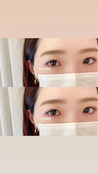 ショート カラー パーマ ヘアアレンジ メンズ キッズ ネイル マツエク・マツパ アイブロウ 𝑹 eyelashのマツエク・マツパデザイン