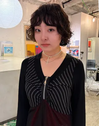 ショート パーマ 村上雅人 ナチュラルモードのヘアスタイル