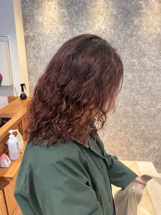 ミディアム カラー パーマ soi 💜AYAKOのヘアスタイル