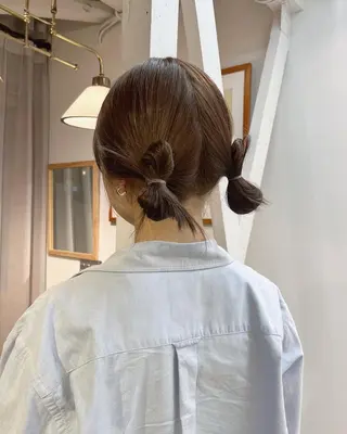 セミロング カラー ヘアアレンジ ボブ/色素薄めカラー RISAのヘアスタイル