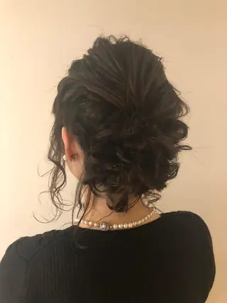 セミロング ヘアアレンジ レイヤーカット✂️ 横浜No1♡下鳥翔子のヘアスタイル