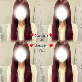 ロング カラー 🦋REISA🦋 エクステ×ハイトーンのヘアスタイル