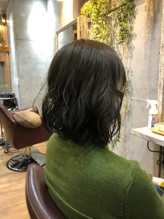 ミディアム パーマ 高橋 竜也のヘアスタイル