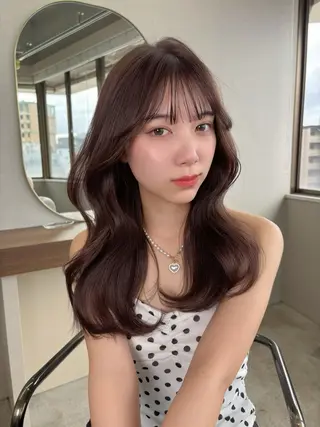 ロング カラー 藤野 結衣のヘアスタイル
