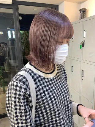 ミディアム カラー leben serikaのヘアスタイル