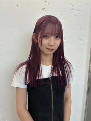 セミロング カラー ヘアアレンジ 夕羽夢🍓矢場/ 透明感カラーのヘアスタイル