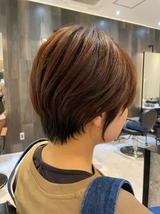 ショート オリーブカラー🫒/ ハッシュカット/みゆのヘアスタイル