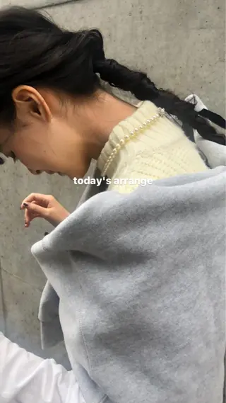 ロング カラー ヘアアレンジ 透明感カラー、 アレンジ/miyuのヘアスタイル