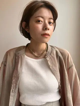ショート カラー パーマ CEINE PATHのヘアスタイル