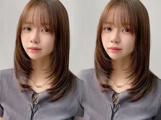 ミディアム カラー レイヤー×髪質改善✨ 渋谷/佐藤侑哉のヘアスタイル