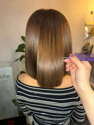 ミディアム 💜髪質改善/ 艶カラー/ミナ🩷のヘアスタイル