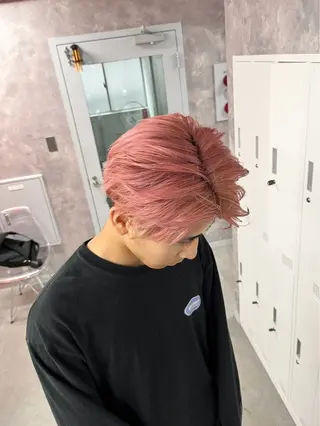 ショート カラー メンズ MOMO艶髪 🩵モテカラーのヘアスタイル