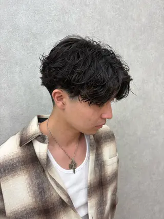 パーマ メンズ 曲がる縮毛矯正🌟 メンズアイブロウのヘアスタイル